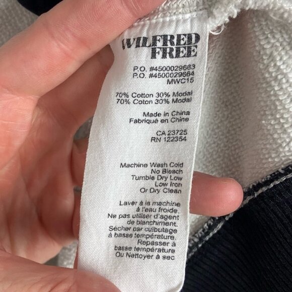 Aritzia Wilfred Free Colorblock Bomber Jacket Full Zipper Size Small Minimalist - Picture 7 of 9